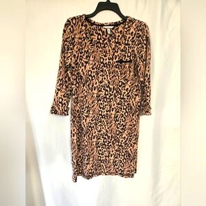 Soma  Trendy Animal Print Long Soft Night Shirt Size M